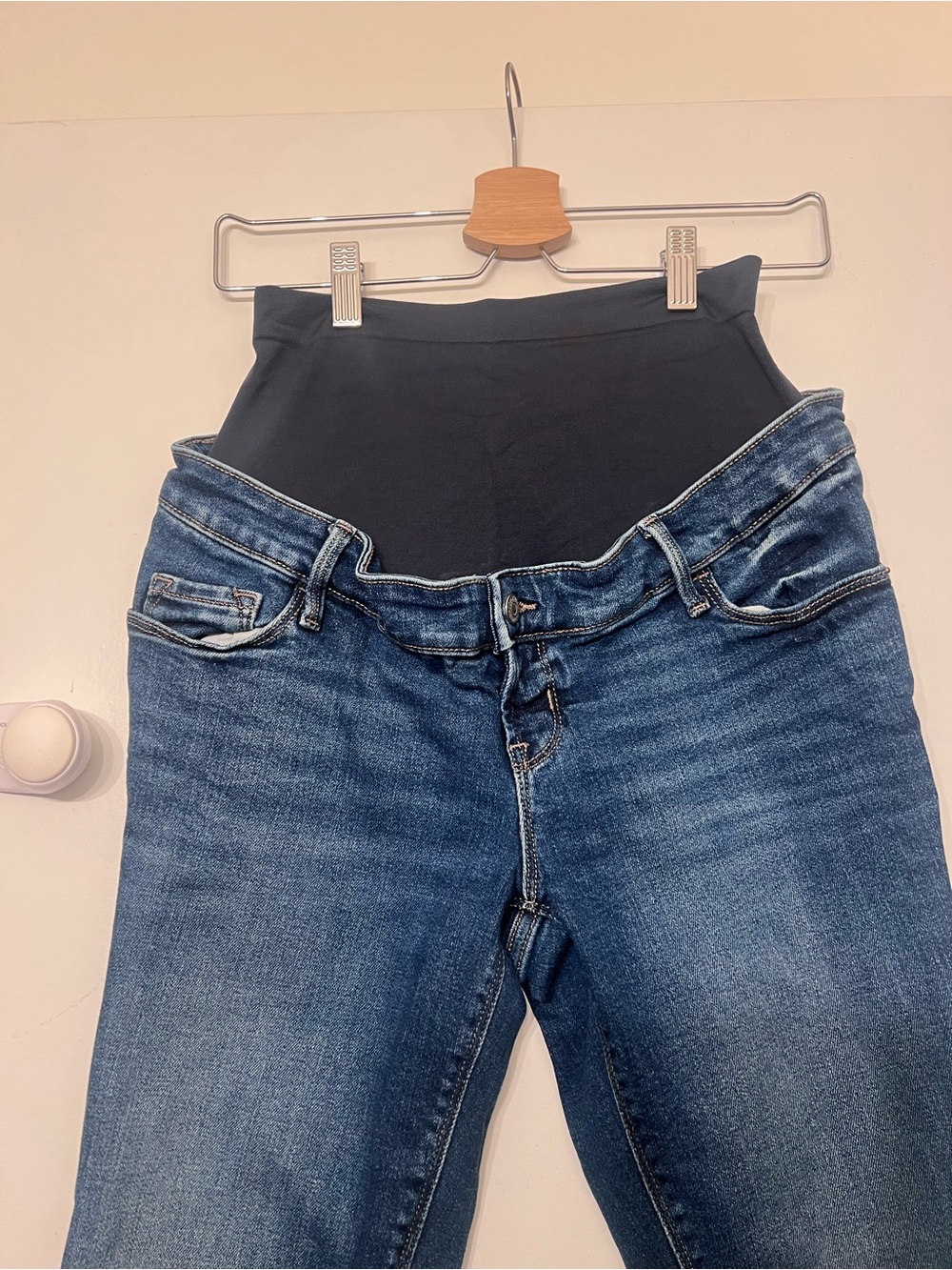8 long ROCKSTAR Maternity TALL Denim Jeans FULL Stretch Panel super skinny